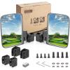 image10L0L Golf Cart Mirror No Drilling Extra Large Side View Mirror Universal for Yamaha Club Car EZGO Folding Side Rear View Mirrors Adjustable 180 Degree Black Clips