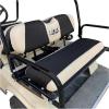 image10L0L Golf Cart Seat Cover for Flips Down Rear Seat Fit All Club Car EZGO and Yamaha Flips Down Rear SeatMachine Washable Soft Breathable Warmer Back Seat Covers Set Size XSBlack  Beige