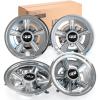 image10L0L Golf Cart Wheel Covers Hub Caps for YamahaClub CAREZGO Club Car 8quot Set of 4Silver