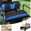 image10L0L Universal Golf Cart Rear Seat Cover Dress UP Older Golf Cart Durable Breathable Material Fit Like a Glove for Yamaha EZGO and Club Car Easy to InstallBlack and Blue