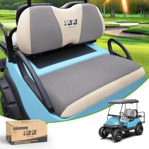 image10L0L Elastic Golf Cart Seat Covers for Yamaha Club Car Precedent and Most Original Front Seat Sandwich Material A Perfect Balance of Warmth in Winter and Cooling in SummerGray and Beige