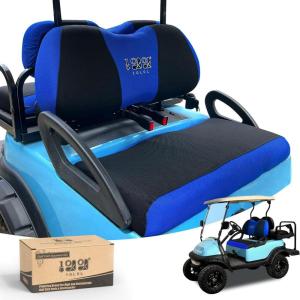 image10L0L Elastic Golf Cart Seat Covers for Yamaha Club Car Precedent and Most Original Front Seat Sandwich Material A Perfect Balance of Warmth in Winter and Cooling in SummerBlack and Blue