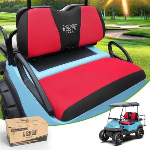image10L0L Elastic Golf Cart Seat Covers for Yamaha Club Car Precedent and Most Original Front Seat Sandwich Material A Perfect Balance of Warmth in Winter and Cooling in SummerRed and Black