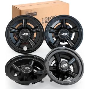 image10L0L Golf Cart Wheel Covers Hub Caps for YamahaClub CAREZGO Club Car 8quot Set of 4Black
