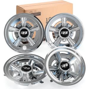 image10L0L Golf Cart Wheel Covers Hub Caps for YamahaClub CAREZGO Club Car 8quot Set of 4Silver