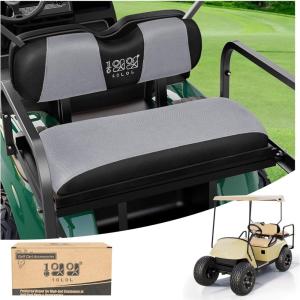 image10L0L Universal Golf Cart Rear Seat Cover Dress UP Older Golf Cart Durable Breathable Material Fit Like a Glove for Yamaha EZGO and Club Car Easy to InstallGray and Black