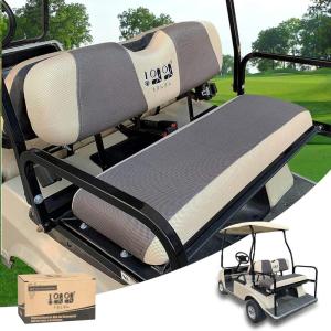 image10L0L Universal Golf Cart Rear Seat Cover Dress UP Older Golf Cart Durable Breathable Material Fit Like a Glove for Yamaha EZGO and Club Car Easy to InstallGray and Beige