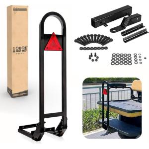 image10L0L Universal Safety Golf Cart Rear Grab Bar and Trailer Hook with Receiver Fit for The Back Seat of Club Car EZGO and Other