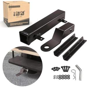 imageGolf Cart Trailer Hitch Deluxe Kit Backseat Footrest with 2in Receiver HighStrength Universal Fit for Yamaha Club Car EZGO