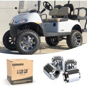 imageUniversal Golf Cart SS Wheel Alloy Center Covers 81012 Inch Material Aluminum P110ss Fit for Club CarEZGO 4pcs