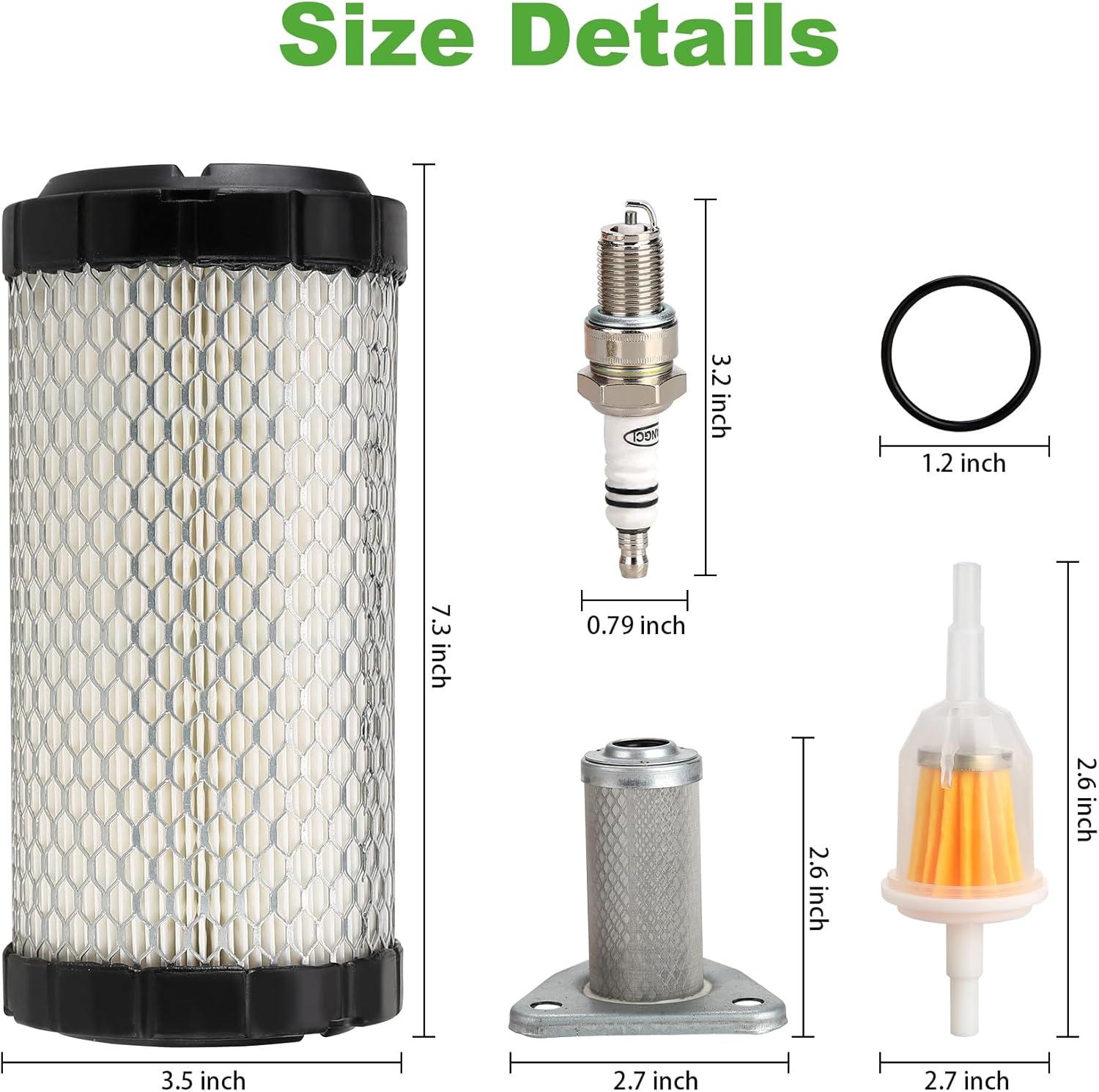 image10L0L Golf Cart Tune Up Kit for EZGO TXT 20052009 WMCI Motor RXV 2008up WRobbins Engine ST350 Workhorse 1996up Gas Vehicles Air Oil Fuel Filter Spark Plug Replacement Kit