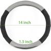 image10L0L 14 Inch Golf Cart Steering Wheel Covers for Yamaha Club Car DSampampPrecedent Upgraded Microfiber AntiSlip Steering Wheel Cover with Pu LeatherBlackGray