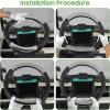 image10L0L 14 Inch Golf Cart Steering Wheel Covers for Yamaha Club Car DSampampPrecedent Upgraded Microfiber AntiSlip Steering Wheel Cover with Pu LeatherBlackGray