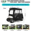 image10L0L 2 Passenger Deluxe Golf Cart Driving Enclosure for EZGO TXT and RXV Model 4Sided Clear Window 600D Rain Cover All Weather Windproof Waterproof