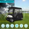 image10L0L 2 Passenger Deluxe Golf Cart Driving Enclosure for EZGO TXT and RXV Model 4Sided Clear Window 600D Rain Cover All Weather Windproof Waterproof