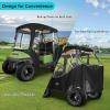 image10L0L 2 Passenger Golf Cart Driving Enclosure for Club Car DS and Precedent Model 4Sided Clear Window 600D Rain Cover All Weather Windproof Waterproof