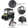 image10L0L 2 Passenger Golf Cart Driving Enclosure for Club Car DS and Precedent Model 4Sided Clear Window 600D Rain Cover All Weather Windproof Waterproof
