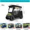 image10L0L 2 Passenger Golf Cart Driving Enclosure for Club Car Precedent Short Roof 4Sided Clear Window 600D Rain Cover All Weather Windproof WaterproofBlack