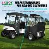image10L0L 2 Passenger Golf Cart Driving Enclosure for EZGO TXT and RXV Model 4Sided Clear Window 600D Rain Cover All Weather Windproof Waterproof