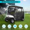 image10L0L 2 Passenger Golf Cart Driving Enclosure for EZGO TXT and RXV Model 4Sided Clear Window 600D Rain Cover All Weather Windproof Waterproof