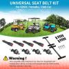 image10L0L 4 Passenger 22 Golf Cart Seat Belt Kit for EZGO Yamaha Club Car Fits Front Rear Seat with Bracket2 pointUniversal