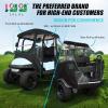 image10L0L 4 Passenger Golf Cart Driving Enclosure for Club Car Precedent with Short Roof Up to 57quot 4Sided Clear Window 600D Rain Cover All Weather Windproof Waterproof