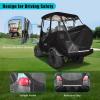 image10L0L 4 Passenger Golf Cart Driving Enclosure for Club Car Precedent with Short Roof Up to 57quot 4Sided Clear Window 600D Rain Cover All Weather Windproof Waterproof