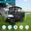 image10L0L 4 Passenger Golf Cart Driving Enclosure for Club Car Precedent with Short Roof Up to 57quot 4Sided Clear Window 600D Rain Cover All Weather Windproof Waterproof