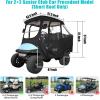 image10L0L 4 Passenger Golf Cart Driving Enclosure for Club Car Precedent with Short Roof Up to 57quot 4Sided Clear Window 600D Rain Cover All Weather Windproof Waterproof
