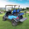 image10L0L 4 Passenger Golf Cart Seat Covers Front Rear Seat Cover Set for Yamaha G29 Drive Club Car Precedent and Club Car DS Model Made of 3D Air Mesh Polyester Fabric Breathable Washable  GreyBlack  Blue