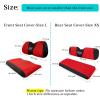 image10L0L 4 Passenger Golf Cart Seat Covers Front Rear Seat Cover Set for Yamaha G29 Drive Club Car Precedent and Club Car DS Model Made of 3D Air Mesh Polyester Fabric Breathable Washable  GreyRed  Black