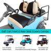 image10L0L 4 Passenger Golf Cart Seat Covers Front Rear Seat Cover Set for Yamaha G29 Drive Club Car Precedent and Club Car DS Model Made of 3D Air Mesh Polyester Fabric Breathable Washable  GreyBlack  Beige