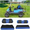 image10L0L 4 Passenger Golf Cart Seat Covers Front Rear Seat Cover Set for Yamaha G29 Drive Club Car Precedent and Club Car DS Model Made of 3D Air Mesh Polyester Fabric Breathable Washable  GreyBlack  Blue