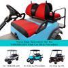 image10L0L 4 Passenger Golf Cart Seat Covers Front Rear Seat Cover Set for Yamaha G29 Drive Club Car Precedent and Club Car DS Model Made of 3D Air Mesh Polyester Fabric Breathable Washable  GreyRed  Black