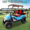 image10L0L 4 Passenger Golf Cart Seat Covers Front Rear Seat Cover Set for Yamaha G29 Drive Club Car Precedent and Club Car DS Model Made of 3D Air Mesh Polyester Fabric Breathable Washable  GreyRed  Black