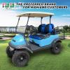 image10L0L 4 Passenger Golf Cart Seat Covers Front Rear Seat Cover Set for Yamaha G29 Drive Club Car Precedent and Club Car DS Model Made of 3D Air Mesh Polyester Fabric Breathable Washable  GreyBlack  Blue