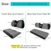 image10L0L 4 Passenger Golf Cart Seat Covers Front Rear Seat Cover Set for Yamaha G29 Drive Club Car Precedent and Club Car DS Model Made of 3D Air Mesh Polyester Fabric Breathable Washable  GreyGrey  Black