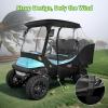 image10L0L 4Passengers Golf Cart Driving Enclosure for Club Car Precedent Clear Window Rain Cover All Weather Waterproof Windproof Snowproof Storage Covers