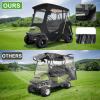 image10L0L Deluxe 2 Passenger Enclosure for Club Car Precedent Onward ampamp Tempo Golf Cart 4Sided Clear PVC Window Rain Cover with Zipper Entry
