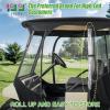 image10L0L Golf Cart 4 Passenger Driving Enclosure for Club Car DS 4Sided Clear Window Rain Cover All Weather Waterproof Windproof Snowproof
