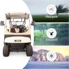 image10L0L Golf Cart Black Enclosure Cover for 2 Passenger EZGO TXT 4Sided Clear Window Rain Cover All Weather Waterproof WindproofBeige