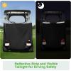 image10L0L Golf Cart Black Enclosure Cover for 2 Passenger EZGO TXT 4Sided Clear Window Rain Cover All Weather Waterproof WindproofBlack