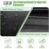 image10L0L Golf Cart Black Enclosure Cover for 2 Passenger EZGO TXT 4Sided Clear Window Rain Cover All Weather Waterproof WindproofBlack