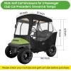 image10L0L Golf Cart Deluxe Enclosure for 2 Passenger Club Car Precedent ampamp Temo600D Windproof Waterproof 4Sided Protection Golf Buggy Keep Warm Cover Driving EnclosureRoof up to 59quot LBlackBlack