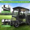image10L0L Golf Cart Deluxe Enclosure for 2 Passenger Club Car Precedent ampamp Temo600D Windproof Waterproof 4Sided Protection Golf Buggy Keep Warm Cover Driving EnclosureRoof up to 59quot LBlackBlack
