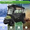 image10L0L Golf Cart Deluxe Enclosure for 2 Passenger Club Car Precedent ampamp Temo600D Windproof Waterproof 4Sided Protection Golf Buggy Keep Warm Cover Driving EnclosureRoof up to 59quot LBlackBlack