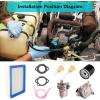 image10L0L Golf Cart FE290 Carburetor Fuel Pump Kit Tune Up Kit for Club Car DS Precedent Turf Carryall Gas Model 1998UP Air Oil Fuel Filter OEM 101805601 101905601 1016438 1016439 1016440 1016441