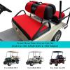 image10L0L Golf Cart Front Rear Seat Cover Set for EZGO TXT RXV ampamp Club Car DS 2000upFlat Backrest Made w 3D Air Mesh Polyester Fabric Breathable WashableRed  Black