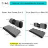 image10L0L Golf Cart Front Rear Seat Cover Set for EZGO TXT RXV ampamp Club Car DS 2000upFlat Backrest Made w 3D Air Mesh Polyester Fabric Breathable WashableGrey  Black