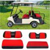 image10L0L Golf Cart Front Rear Seat Cover Set for EZGO TXT RXV ampamp Club Car DS 2000upFlat Backrest Made w 3D Air Mesh Polyester Fabric Breathable WashableRed  Black